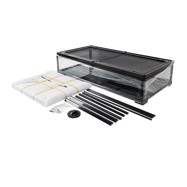 Reptile Waterproof Glass Terrarium Durable Reptile Habitat Tank with Aluminum Alloy Frame