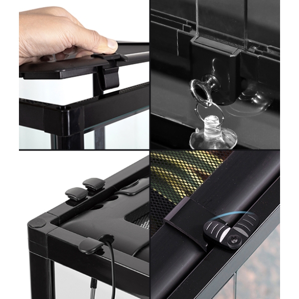 Glass Amphibious Rainforest Tank Reptile Terrarium Snake Cage Enclosure Frog Turtles Reptile Habitat