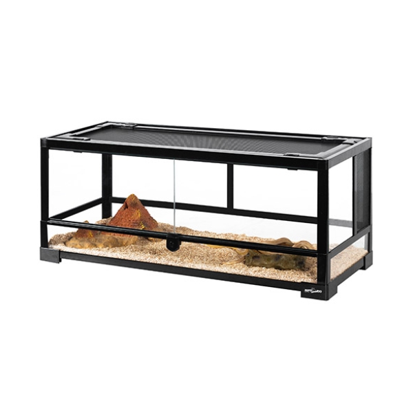 Reptile waterproof Glass Terrarium Durable Reptile Habitat Tank With Aluminum Alloy Frame