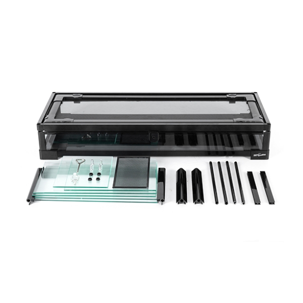 Reptile waterproof Glass Terrarium Durable Reptile Habitat Tank With Aluminum Alloy Frame