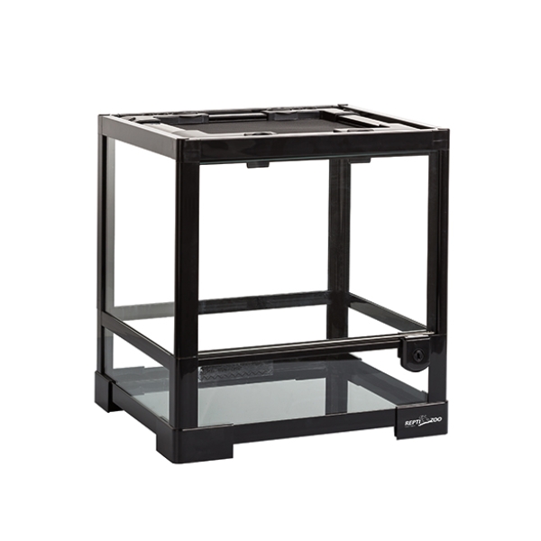 Black Flat Land Terrestrial Reptile Enclosure Cage Reptile Enclosure Tank Leopard Gecko Bioactive Terrarium