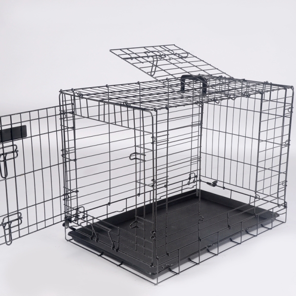 Wire Pet Cages House for Dogs and Cats Foldable Iron Carriers Animal Cage Crate
