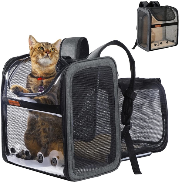 Hot Sale Cat Dog Bag Custom Logo Breathable Nylon Pet Carrier Cat Backpack