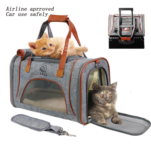 Custom Logo Folded Breathable Luxury Cat Dog Carrier Cat Bag
