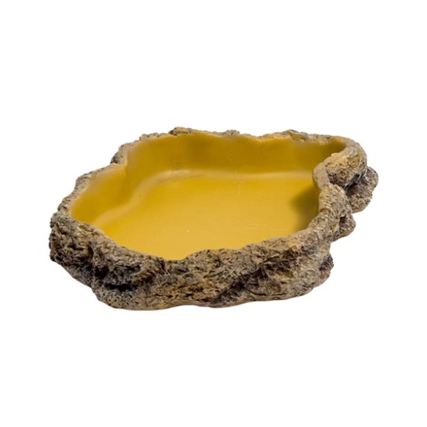 Resin Rock Reptile Food And Water Feeder Pet Terrarium Tortoise Lizard Reptile Bowl
