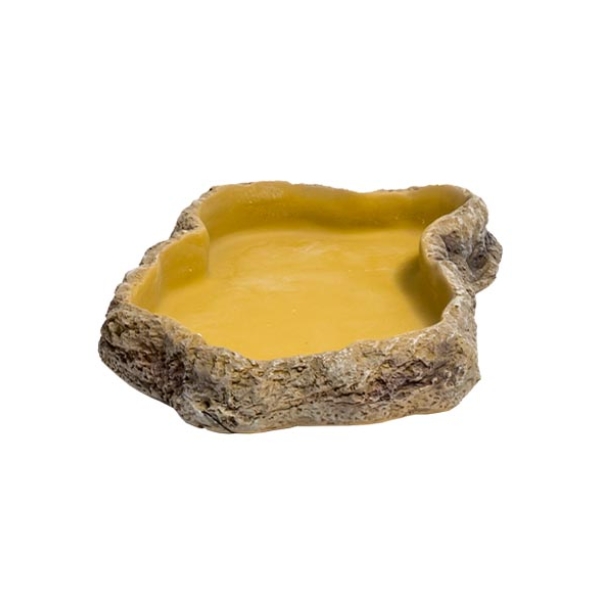 Resin Rock Reptile Food And Water Feeder Pet Terrarium Tortoise Lizard Reptile Bowl