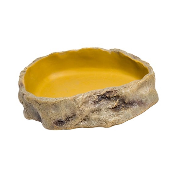 Resin Rock Reptile Food And Water Feeder Pet Terrarium Tortoise Lizard Reptile Bowl