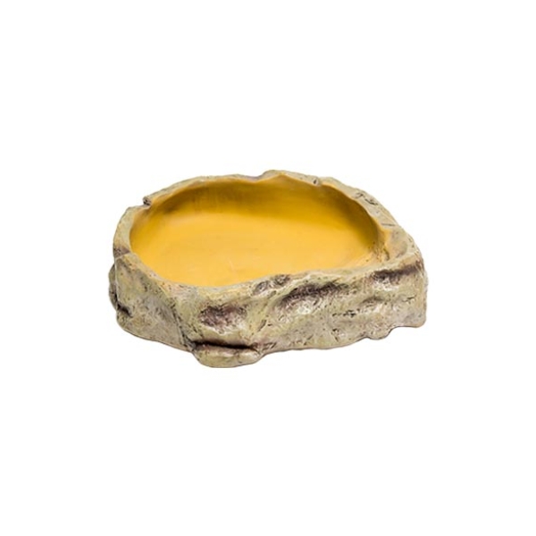 Resin Rock Reptile Food And Water Feeder Pet Terrarium Tortoise Lizard Reptile Bowl