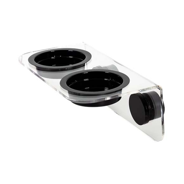 Double Food Dish Feeders Reptile Feeding Dish Feeder With Detachable Suction Cup Water Worm Basin Pet Bowl