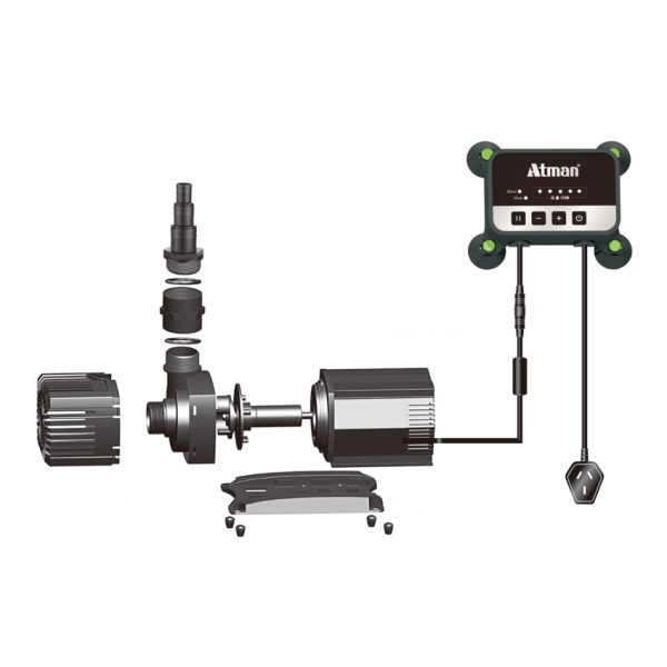 ATMAN Amphibious Frequency Conversion Water Pump Brushless Servo Motor Pump With Remote For Pond Fish Tank Water changing