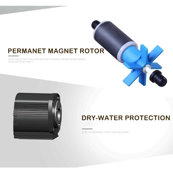 Pompe à eau pour étang à carpes à conversion de fréquence haute puissance ATMAN Pompe à eau à aspiration par le bas à haut débit pour fontaine d'aquarium