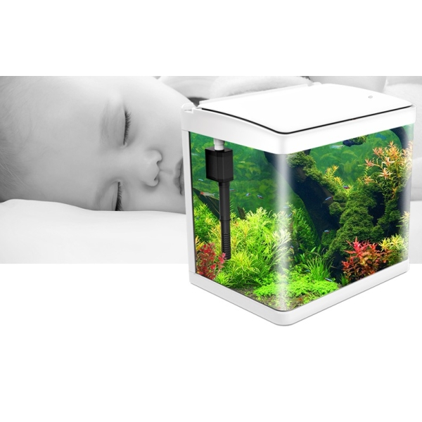 ATMAN Fashionable Style Multi-functional Super White Glass Small Aquarium Fish Tank