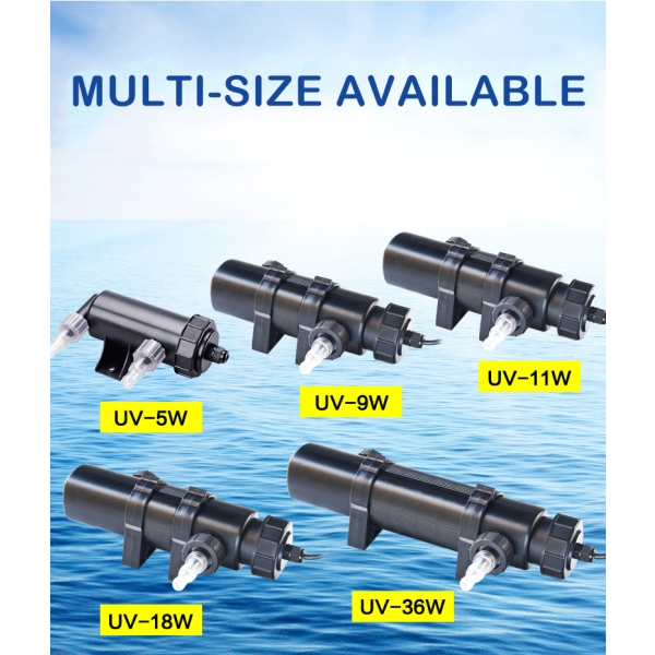 Lámpara UV sumergible para estanque de peces ATMAN, limpiador de agua para pecera, accesorios para acuario