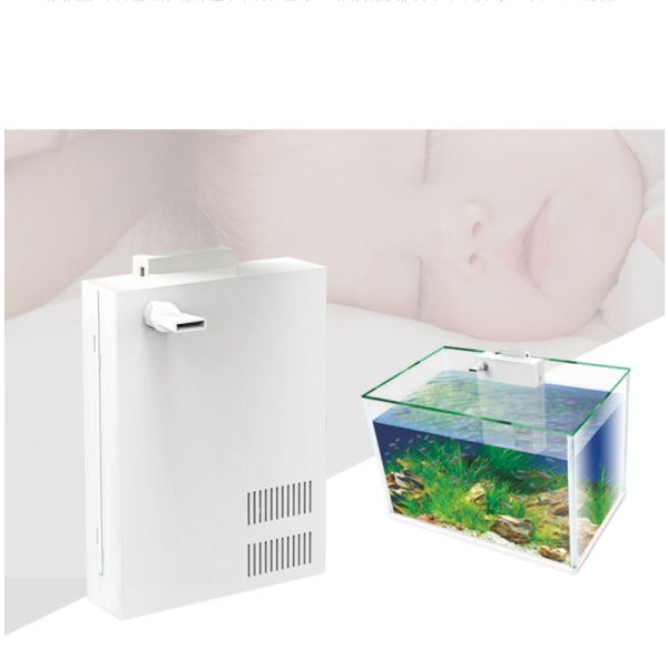 ATMAN Small Fish Tank Ultra White Clear Glass Smart Aquarium With Back Filter System And LED Light