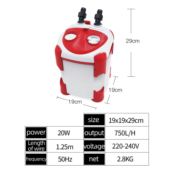 Flow Adjustable Aquarium External Canister Filter Box With Multi-layers For Fish Tank Filtering
