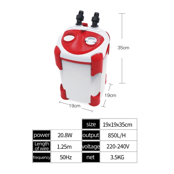 Flow Adjustable Aquarium External Canister Filter Box With Multi-layers For Fish Tank Filtering