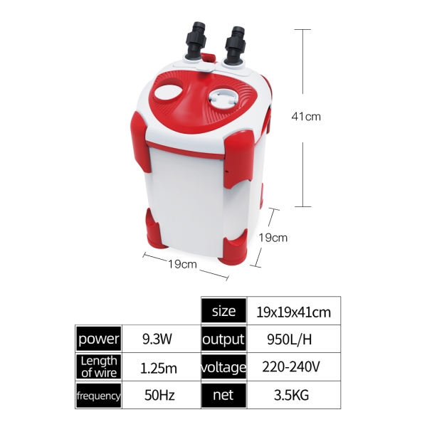 Flow Adjustable Aquarium External Canister Filter Box With Multi-layers For Fish Tank Filtering