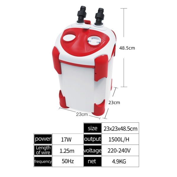 Flow Adjustable Aquarium External Canister Filter Box With Multi-layers For Fish Tank Filtering