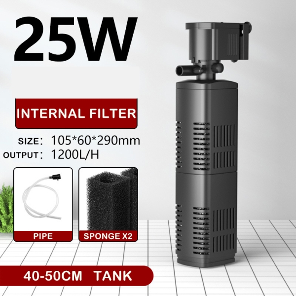 Fish Tank Filter 3 In 1 Aquarium Internal Filter Submersible Bio Sponge Fish Tank Aquarium Filter