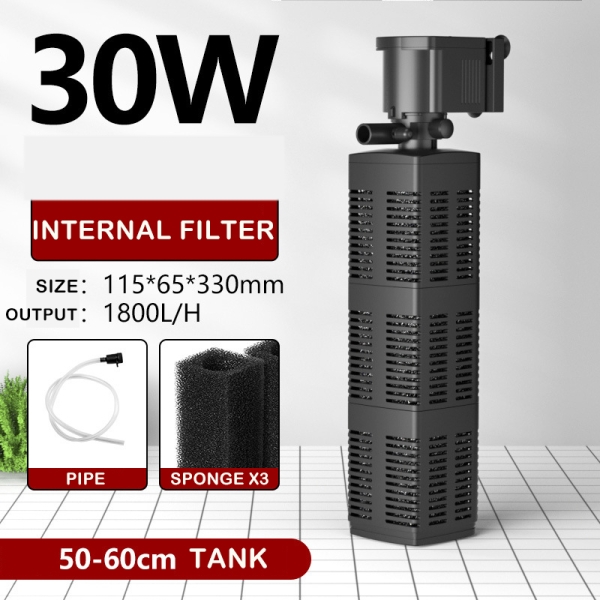Fish Tank Filter 3 In 1 Aquarium Internal Filter Submersible Bio Sponge Fish Tank Aquarium Filter