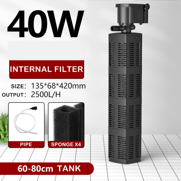 Fish Tank Filter 3 In 1 Aquarium Internal Filter Submersible Bio Sponge Fish Tank Aquarium Filter