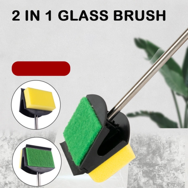 Herramientas de limpieza para acuarios Cepillo para pecera Limpiador de vidrios Cepillo de limpieza Accesorio para acuarios