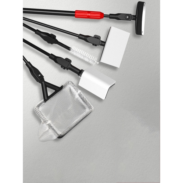 Fish Tank Glass Cleaning Brush Cylinder Brush Gravel Harrow Algae Scraper Fishing-net Water Grass Clip Aquarium Fish Tank Tool
