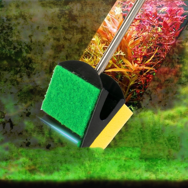 Herramientas de limpieza para acuarios Cepillo para pecera Limpiador de vidrios Cepillo de limpieza Accesorio para acuarios