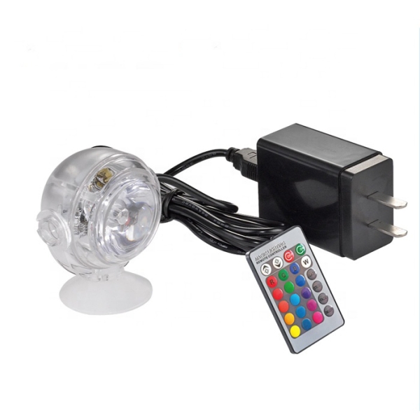 Aquarium Light Suction Cup USB Wire RGB Colourful Gradient Submersible Spot Lights IP68 Waterproof Underwater Fish Tank LED Lamp