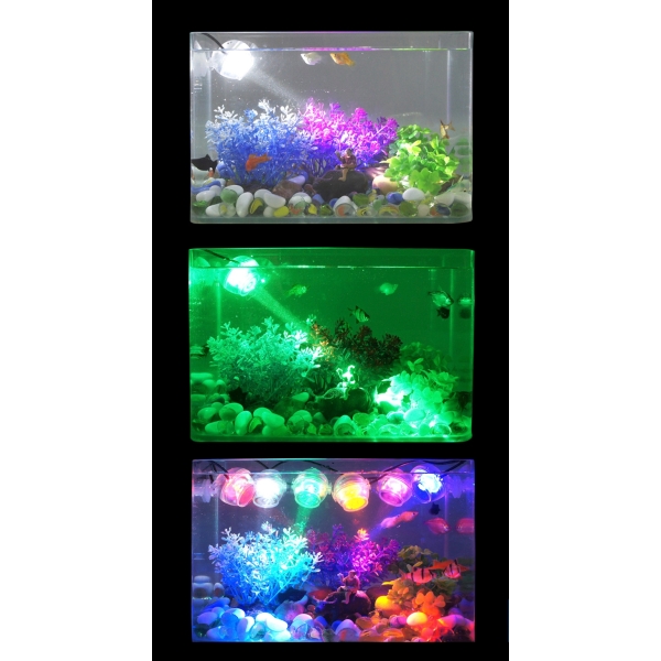 Aquarium Light Suction Cup USB Wire RGB Colourful Gradient Submersible Spot Lights IP68 Waterproof Underwater Fish Tank LED Lamp