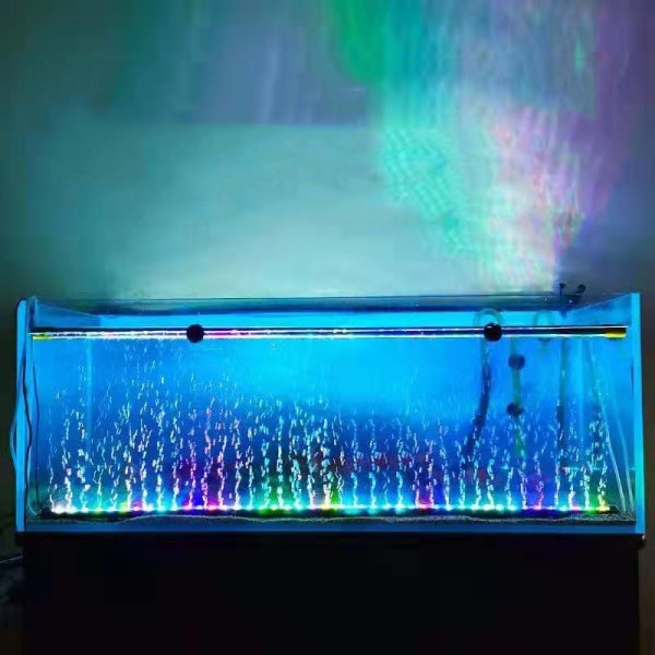مصباح إضاءة LED لحوض السمك مزود بفقاعات هوائية
